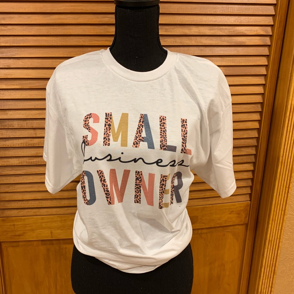 Customized T-shirt small business owner